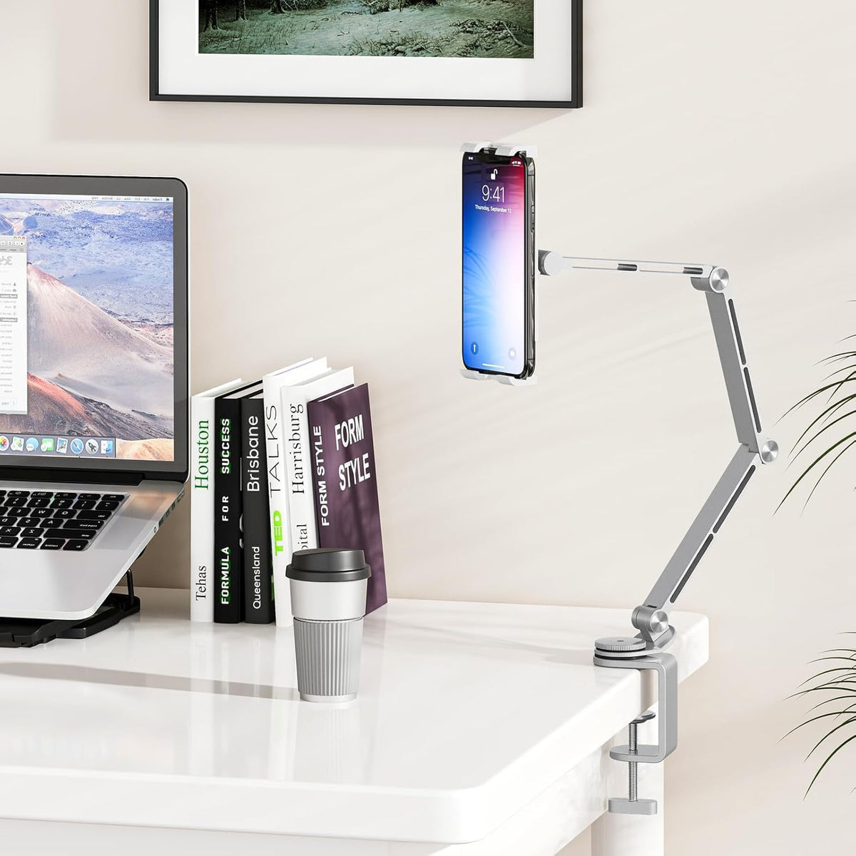 Portable Folding Tablet Holder with 360 Degree Rotation