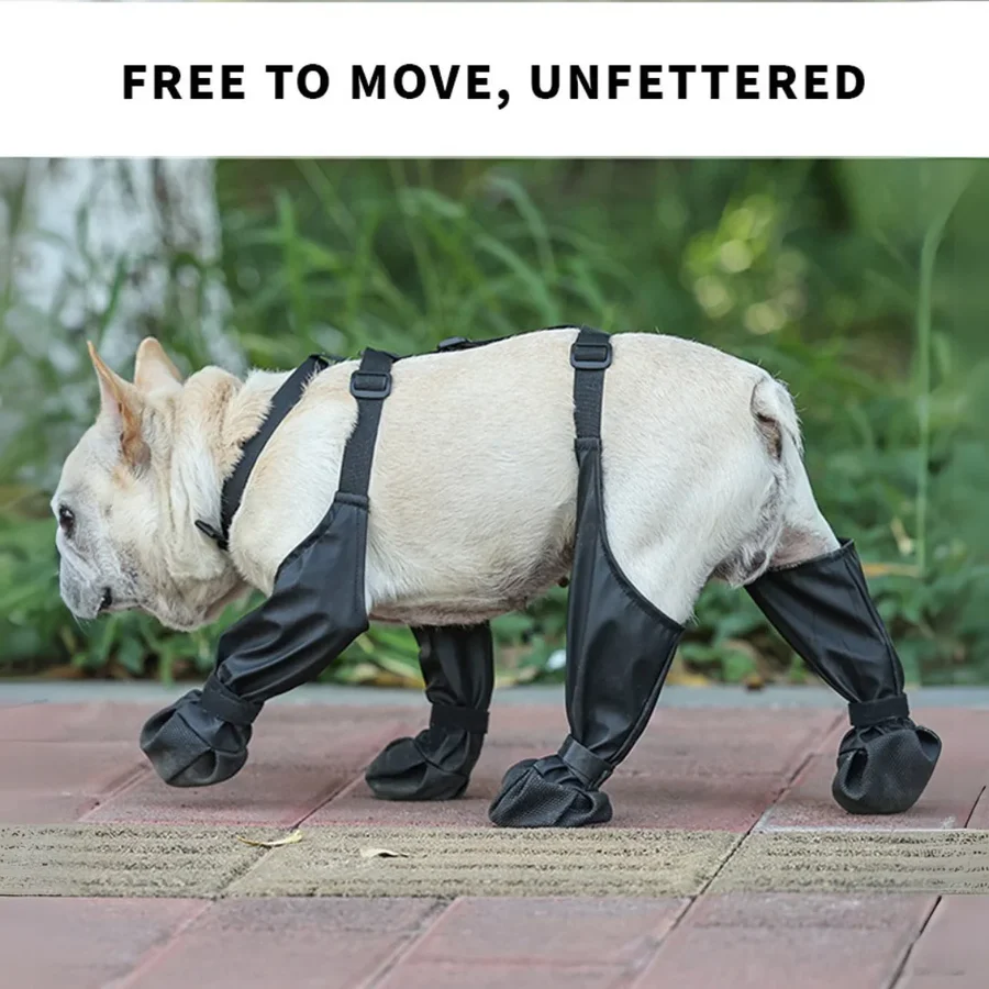 Waterproof Dog Boots with Grip Soles