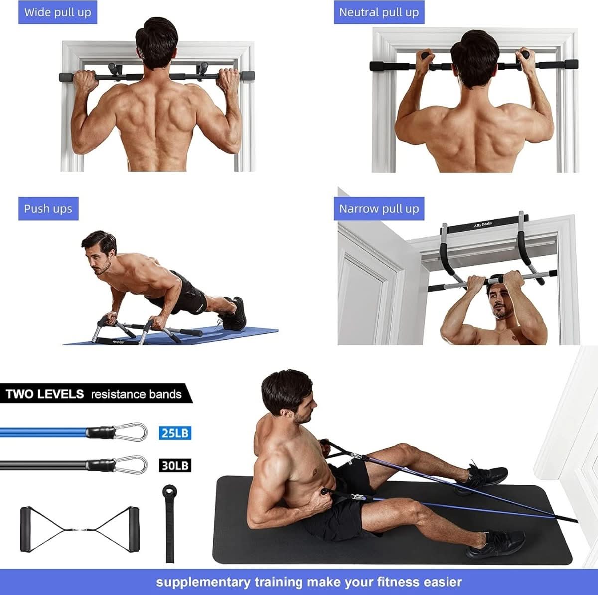 Strong Doorway Pull Up Bar with 200kg Weight Limit