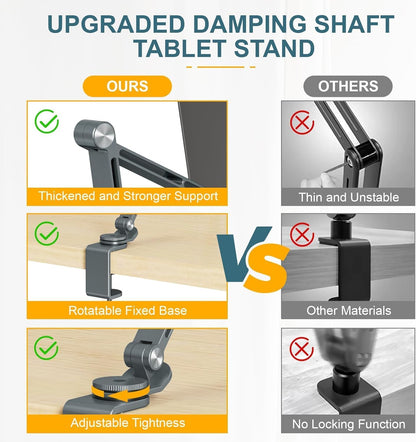 Portable Folding Tablet Holder with 360 Degree Rotation