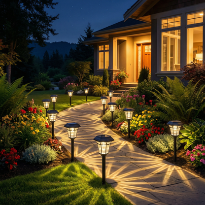 4PCS Solar LED waterproof ground lights for gardens