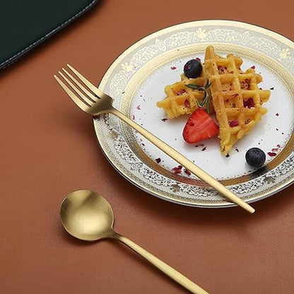 Premium Metal Flatware Set in Trendy Colors
