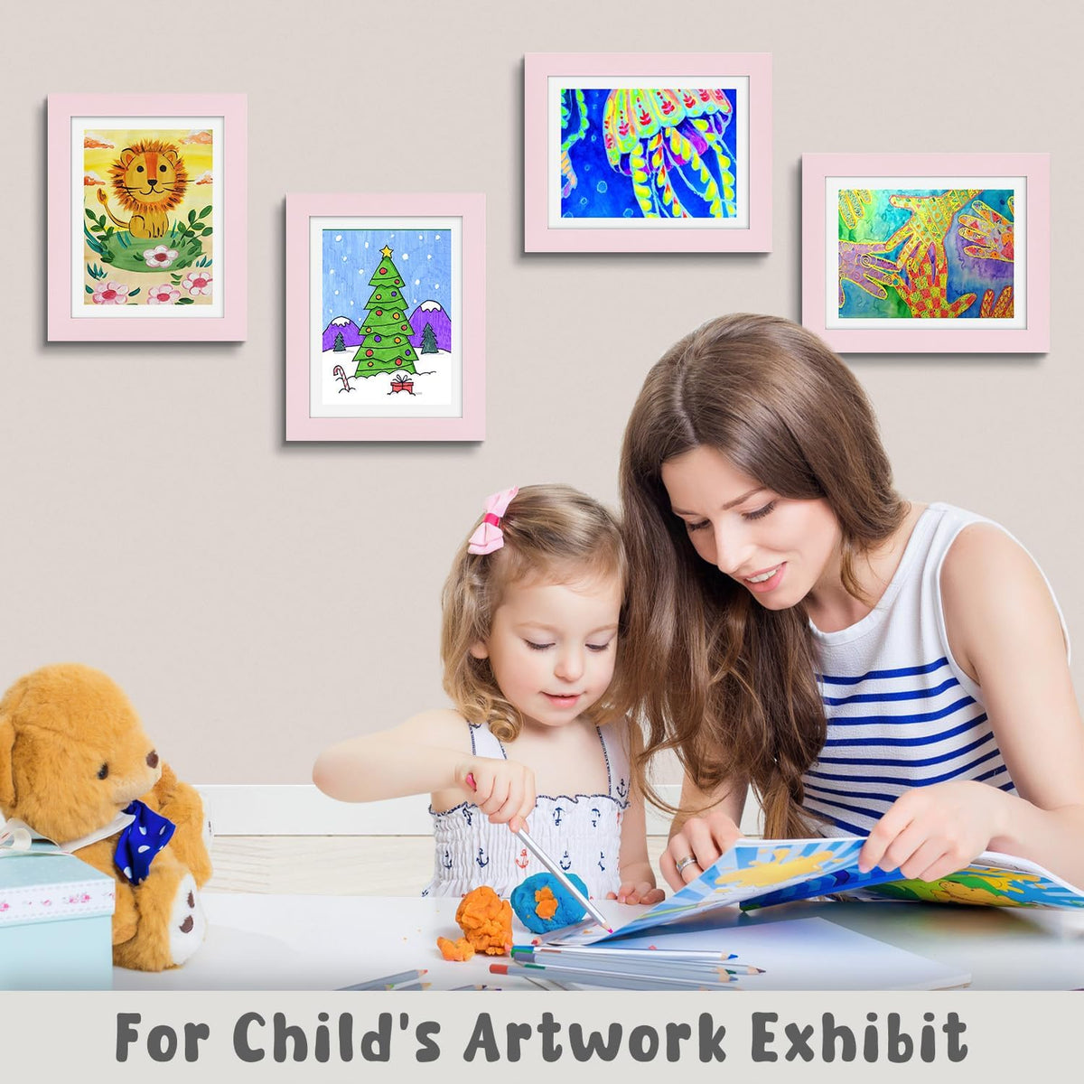 Colorful Kids Art Magnetic Picture Frame