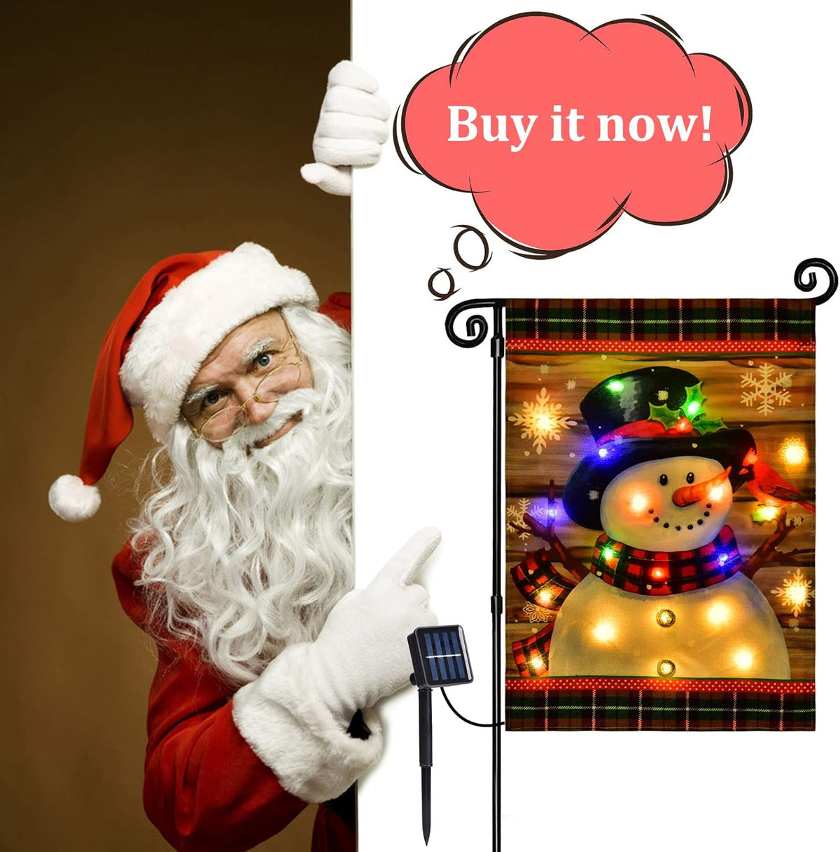Bright Winter Snowman Yard Flag