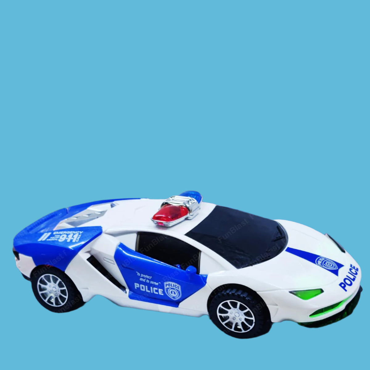 Fun Kids Remote Police Car with Lights and Sounds