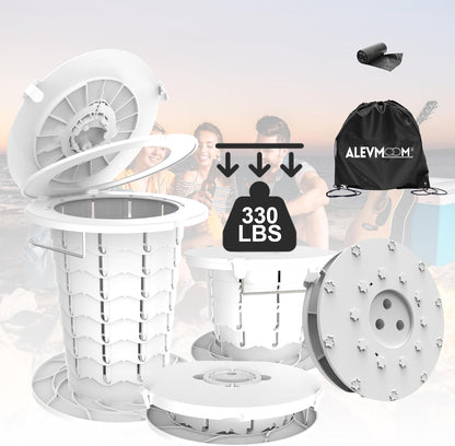 Compact Camping Toilet with Adjustable Height