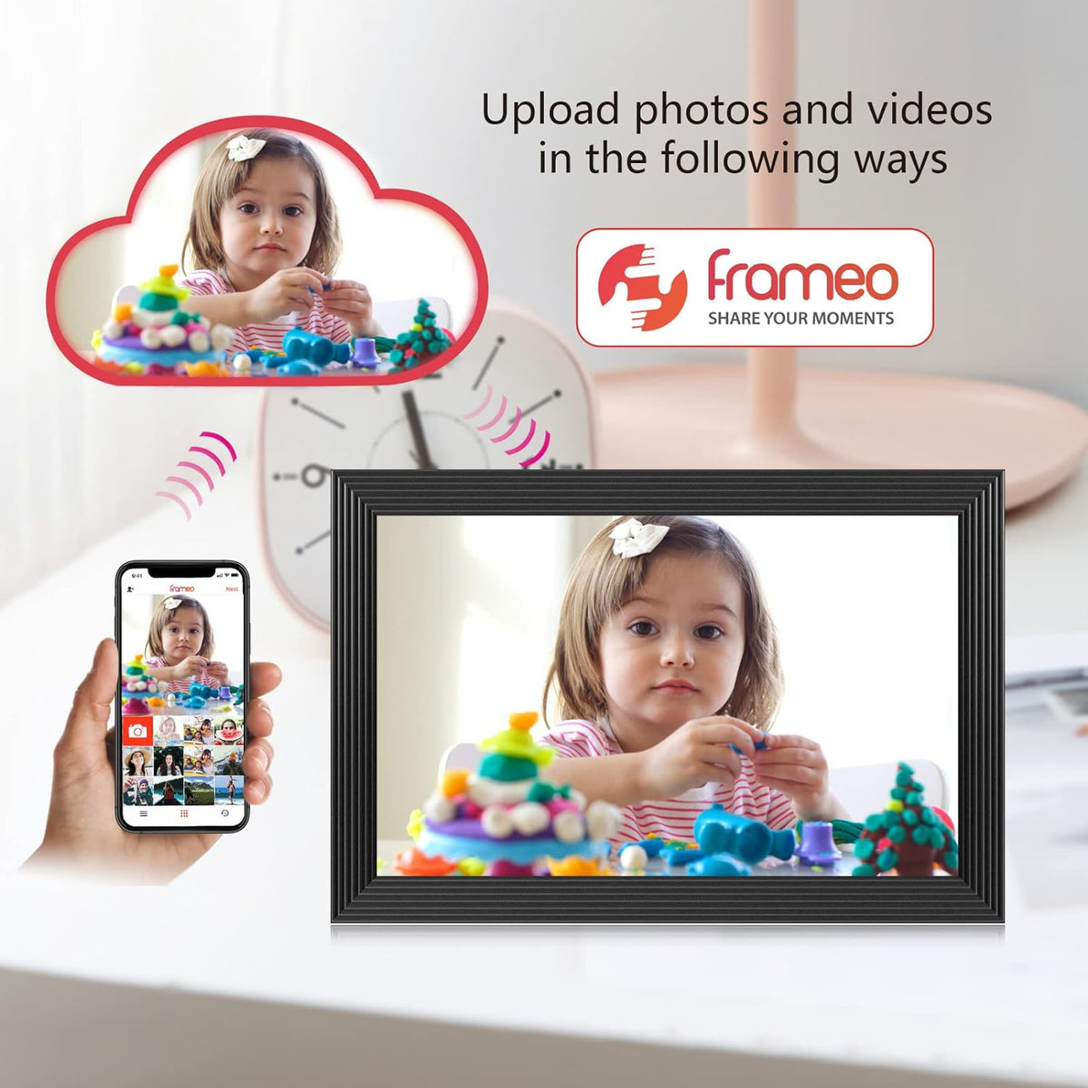 Clear Digital Picture Frame with Video and Camera