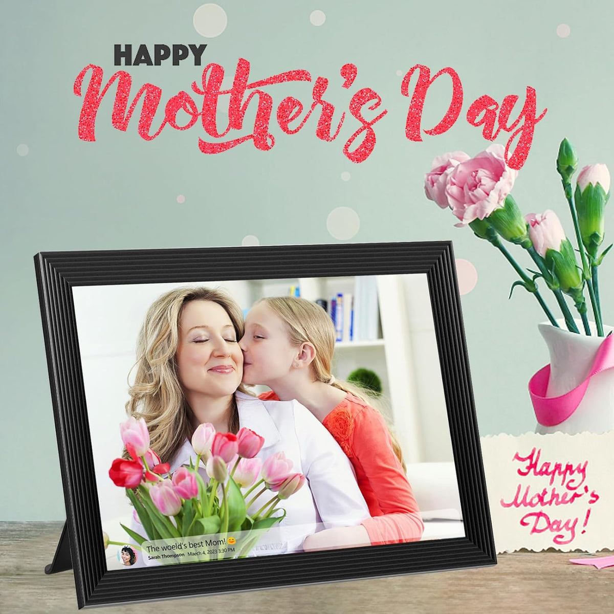 Clear Digital Picture Frame with Video and Camera