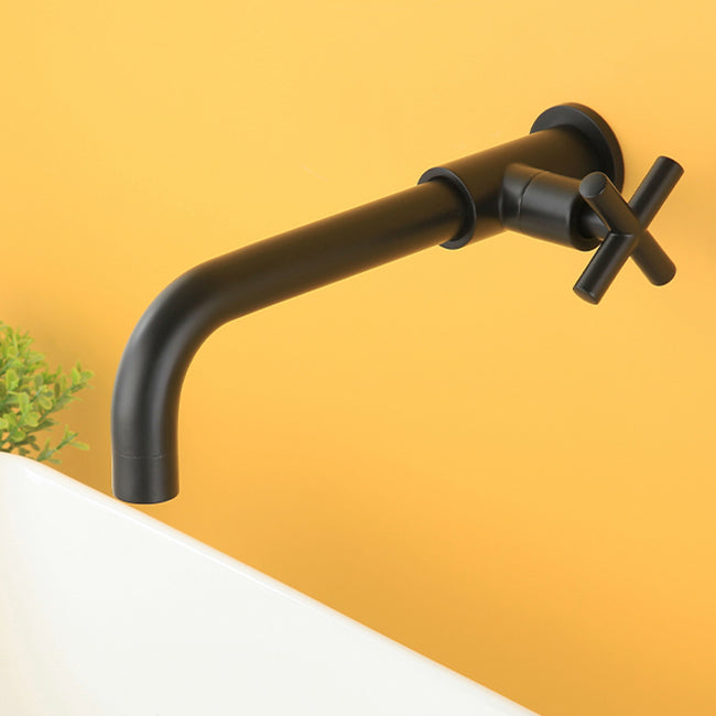 Modern Wall Mount Bathroom Faucet Cross Handle