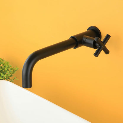 Modern Wall Mount Bathroom Faucet Cross Handle