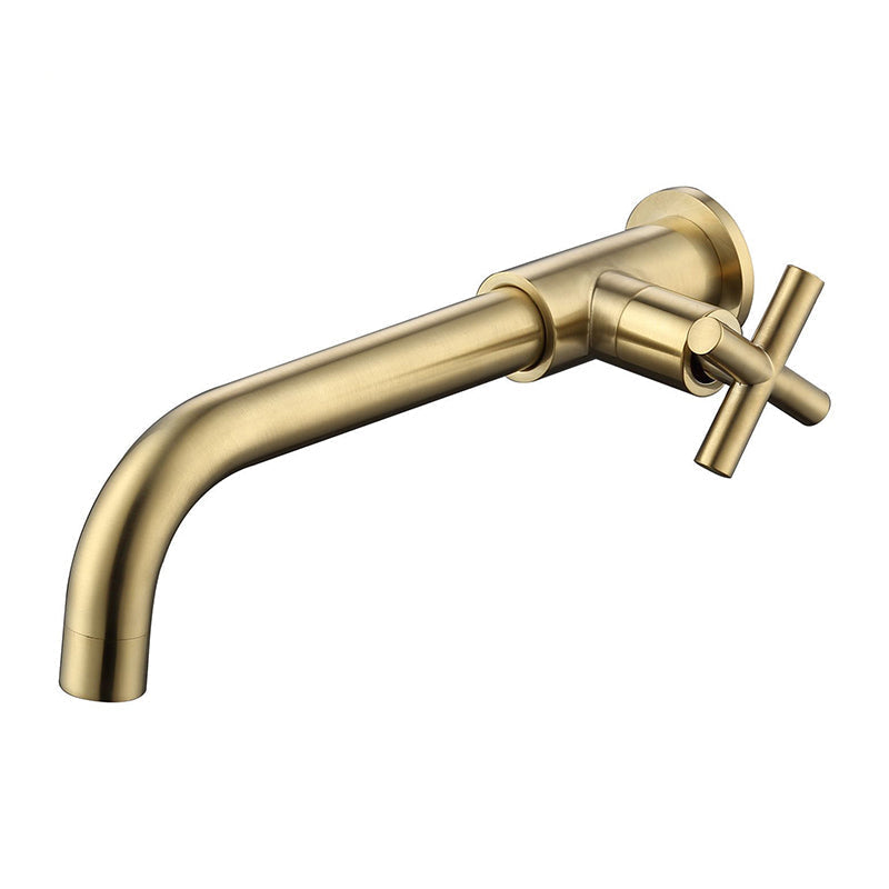 Modern Wall Mount Bathroom Faucet Cross Handle