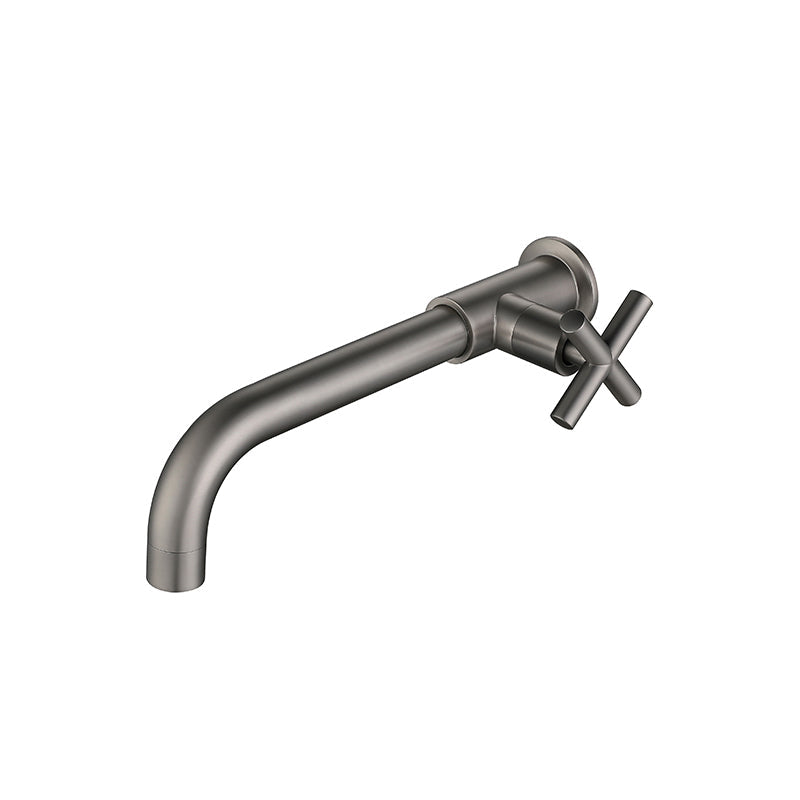Modern Wall Mount Bathroom Faucet Cross Handle