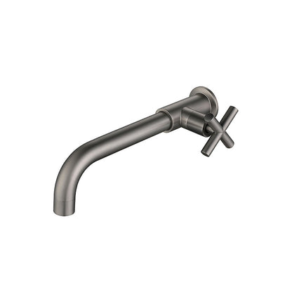 Modern Wall Mount Bathroom Faucet Cross Handle