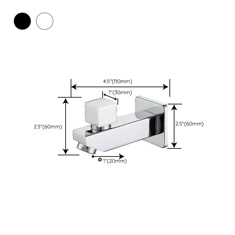 Modern Wall Mount Bathroom Faucet Cross Handle