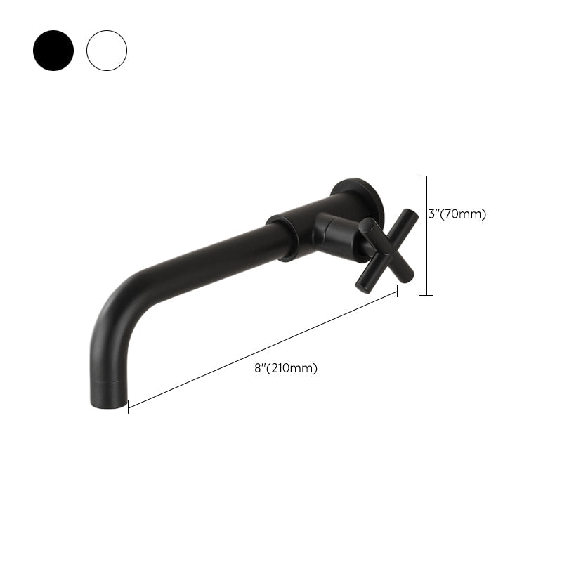 Modern Wall Mount Bathroom Faucet Cross Handle