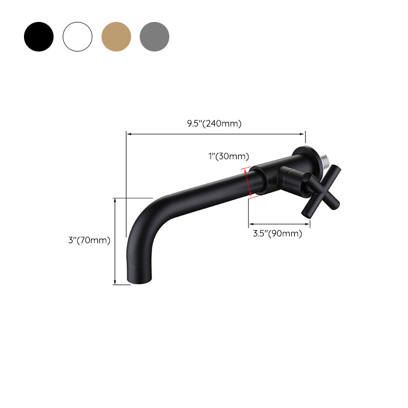 Modern Wall Mount Bathroom Faucet Cross Handle