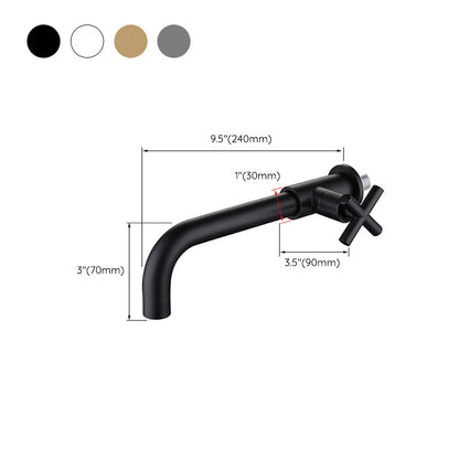 Modern Wall Mount Bathroom Faucet Cross Handle