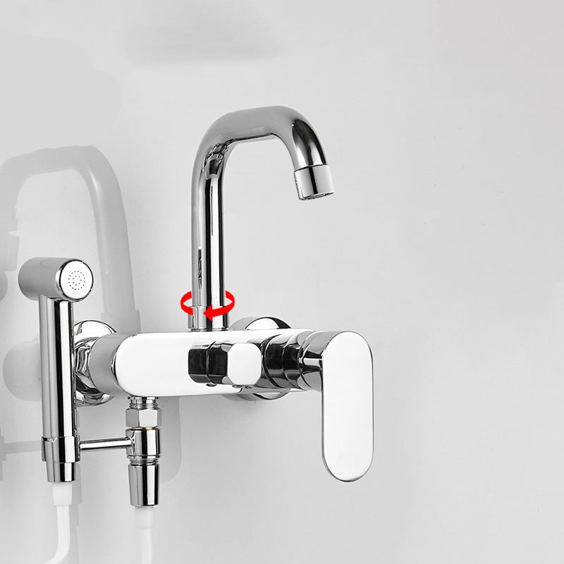 Modern Chrome Bathtub Faucet Handle