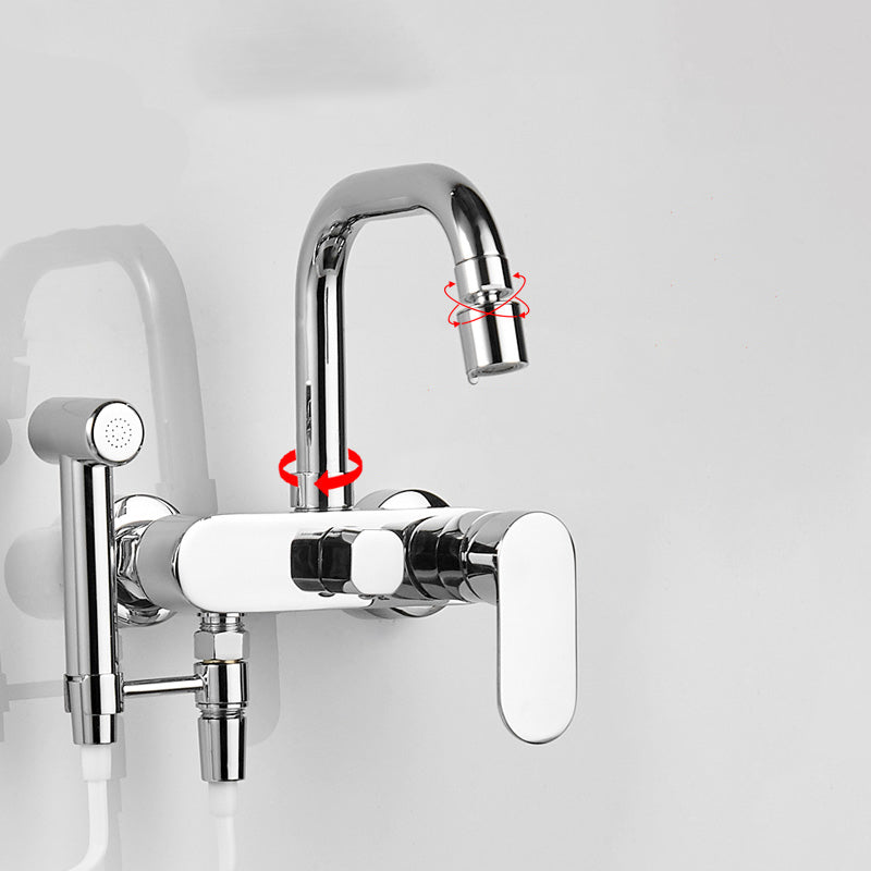 Modern Chrome Bathtub Faucet Handle