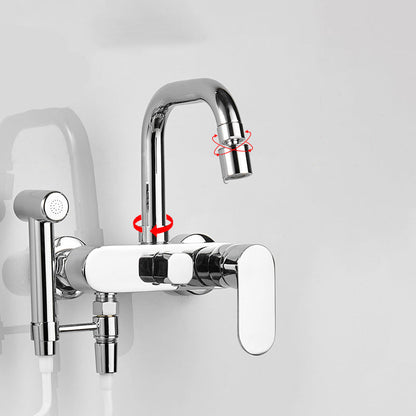 Modern Chrome Bathtub Faucet Handle
