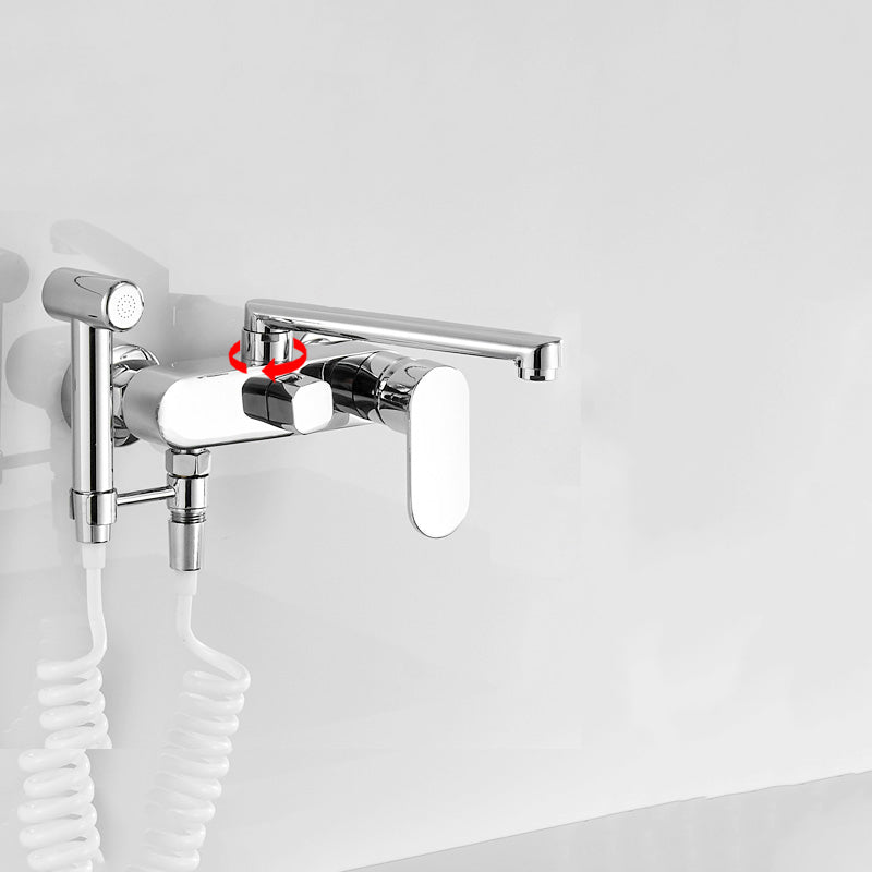 Modern Chrome Bathtub Faucet Handle