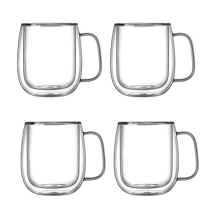Premium Double Walled Glass Coffee Mug