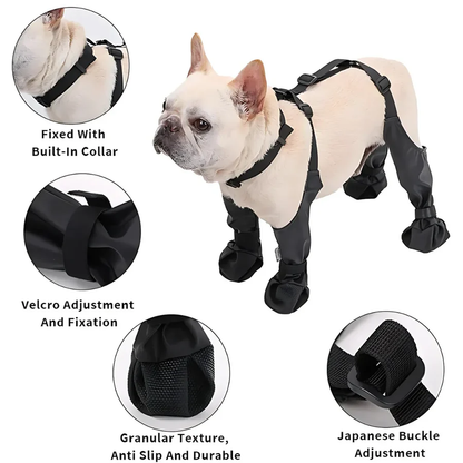 Waterproof Dog Boots with Grip Soles