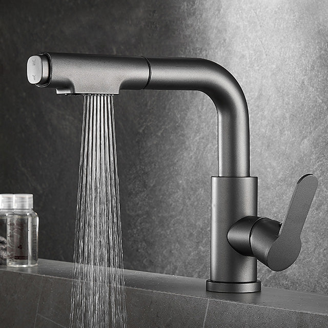 Stylish Kitchen Sink Faucet Pull Down Brass Bathroom Faucet