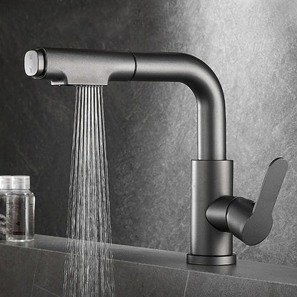 Stylish Kitchen Sink Faucet Pull Down Brass Bathroom Faucet