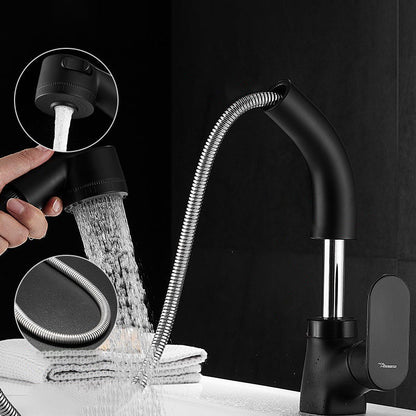 Stylish Kitchen Sink Faucet Pull Down Brass Bathroom Faucet