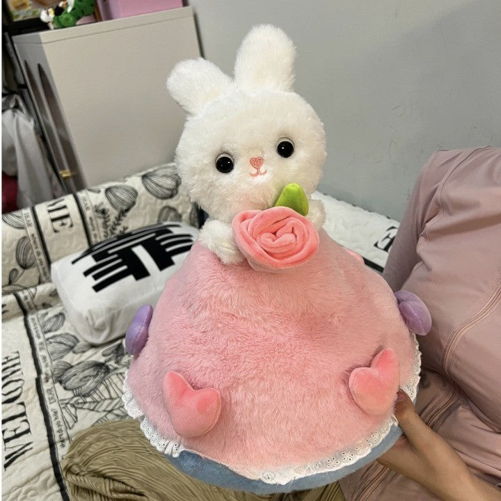Cute Rabbit Soft Toy Flower Bundle