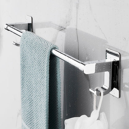 Sleek Chrome Bathroom Shelf Stainless Steel Accessory Set