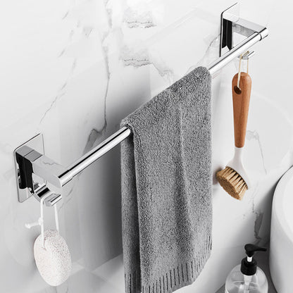 Sleek Chrome Bathroom Shelf Stainless Steel Accessory Set