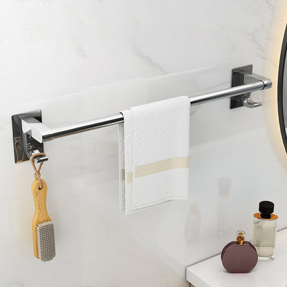 Sleek Chrome Bathroom Shelf Stainless Steel Accessory Set