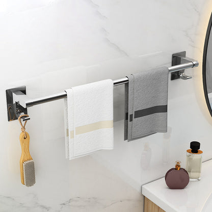 Sleek Chrome Bathroom Shelf Stainless Steel Accessory Set