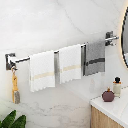 Sleek Chrome Bathroom Shelf Stainless Steel Accessory Set