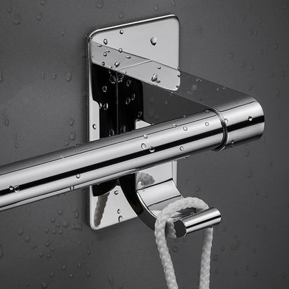 Sleek Chrome Bathroom Shelf Stainless Steel Accessory Set