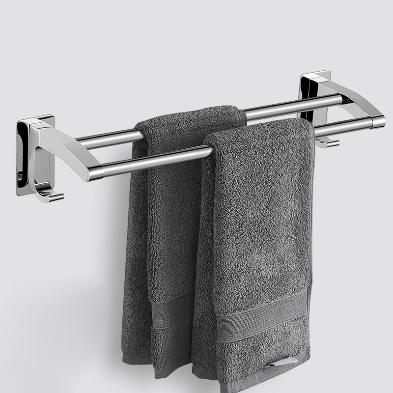 Sleek Chrome Bathroom Shelf Stainless Steel Accessory Set
