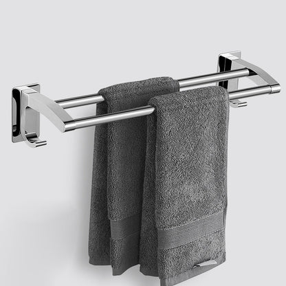 Sleek Chrome Bathroom Shelf Stainless Steel Accessory Set