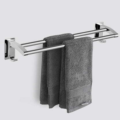 Sleek Chrome Bathroom Shelf Stainless Steel Accessory Set
