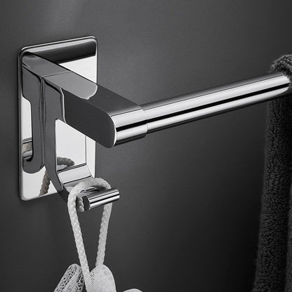 Sleek Chrome Bathroom Shelf Stainless Steel Accessory Set