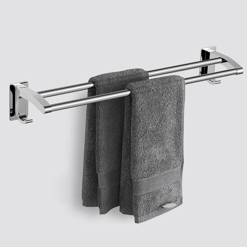 Sleek Chrome Bathroom Shelf Stainless Steel Accessory Set