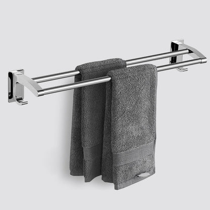 Sleek Chrome Bathroom Shelf Stainless Steel Accessory Set