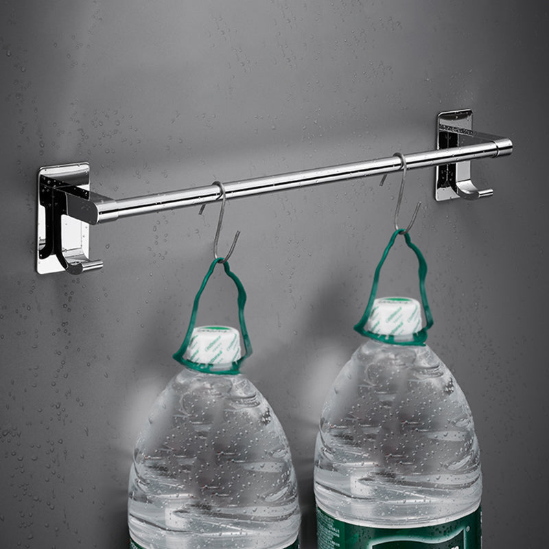 Sleek Chrome Bathroom Shelf Stainless Steel Accessory Set