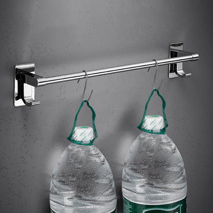 Sleek Chrome Bathroom Shelf Stainless Steel Accessory Set