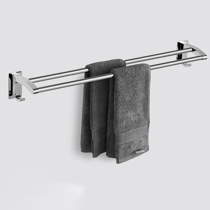 Sleek Chrome Bathroom Shelf Stainless Steel Accessory Set