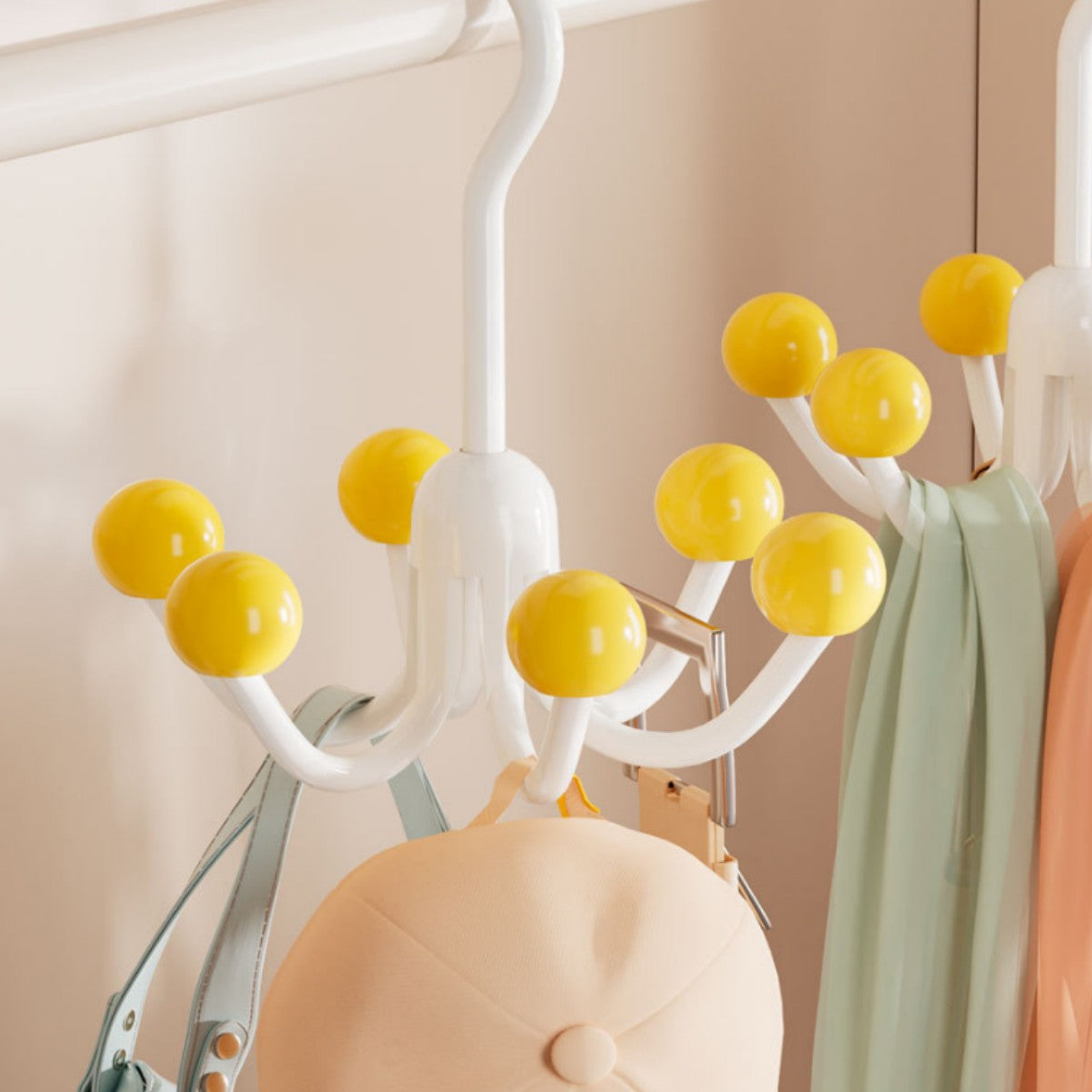 Compact Wall Hook Storage Organizer