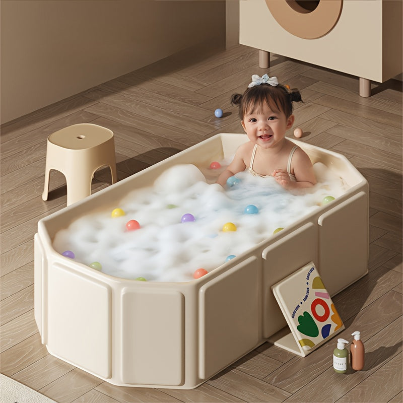 Portable Folding Bath Tub with Storage & Fast Fill