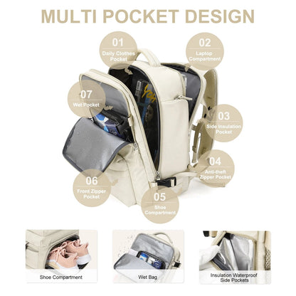 Waterproof Women's Hiking Backpack with USB Charger