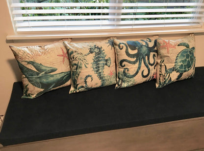 Colorful Ocean Theme Decorative Pillow Cushion